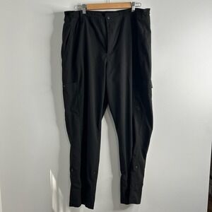 LL Bean Pants Womens 20 Elastic Waist Hiking Cargo Pockets Drawstring Outdoor